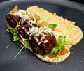 Bourbon Honey Meatball Sandwich